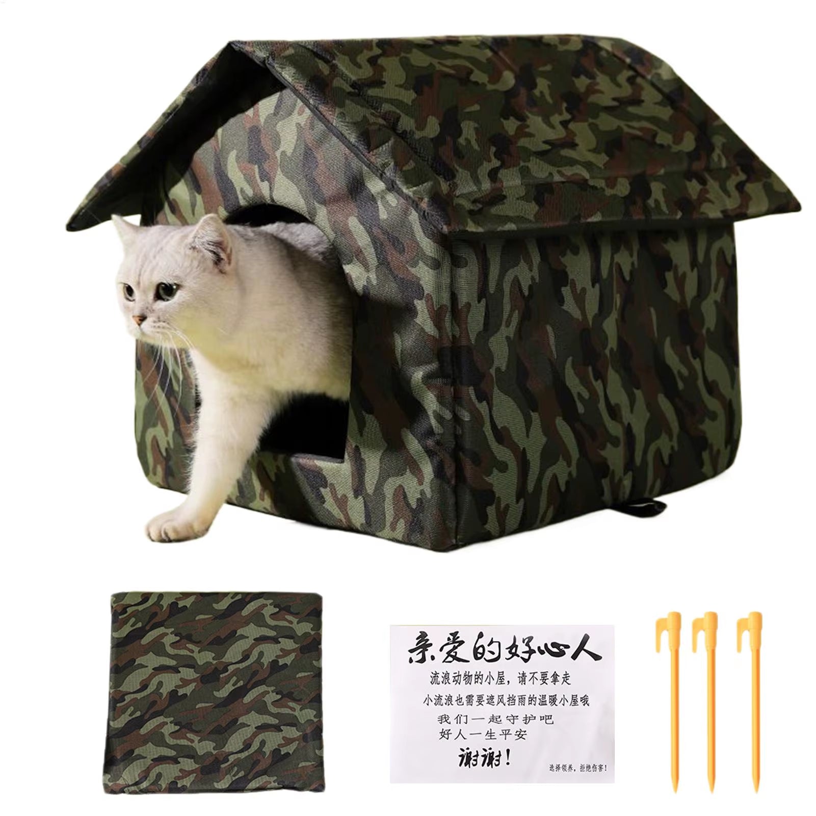 Weatherproof Outdoor Cat Shelter,