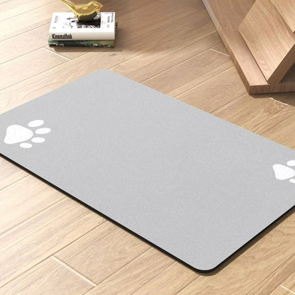 Quick-Dry Pet Feeding Mat – Waterproof Placemat with Non-Slip Backing.