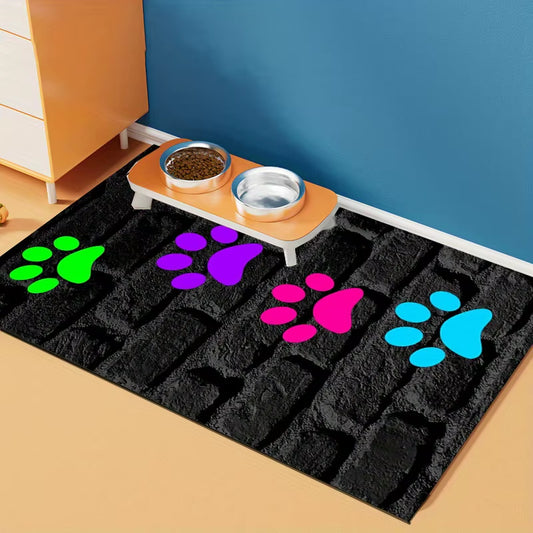 VIKAMA Pet Meal Mat – Anti-Slip & Absorbent Food and Water Pad.