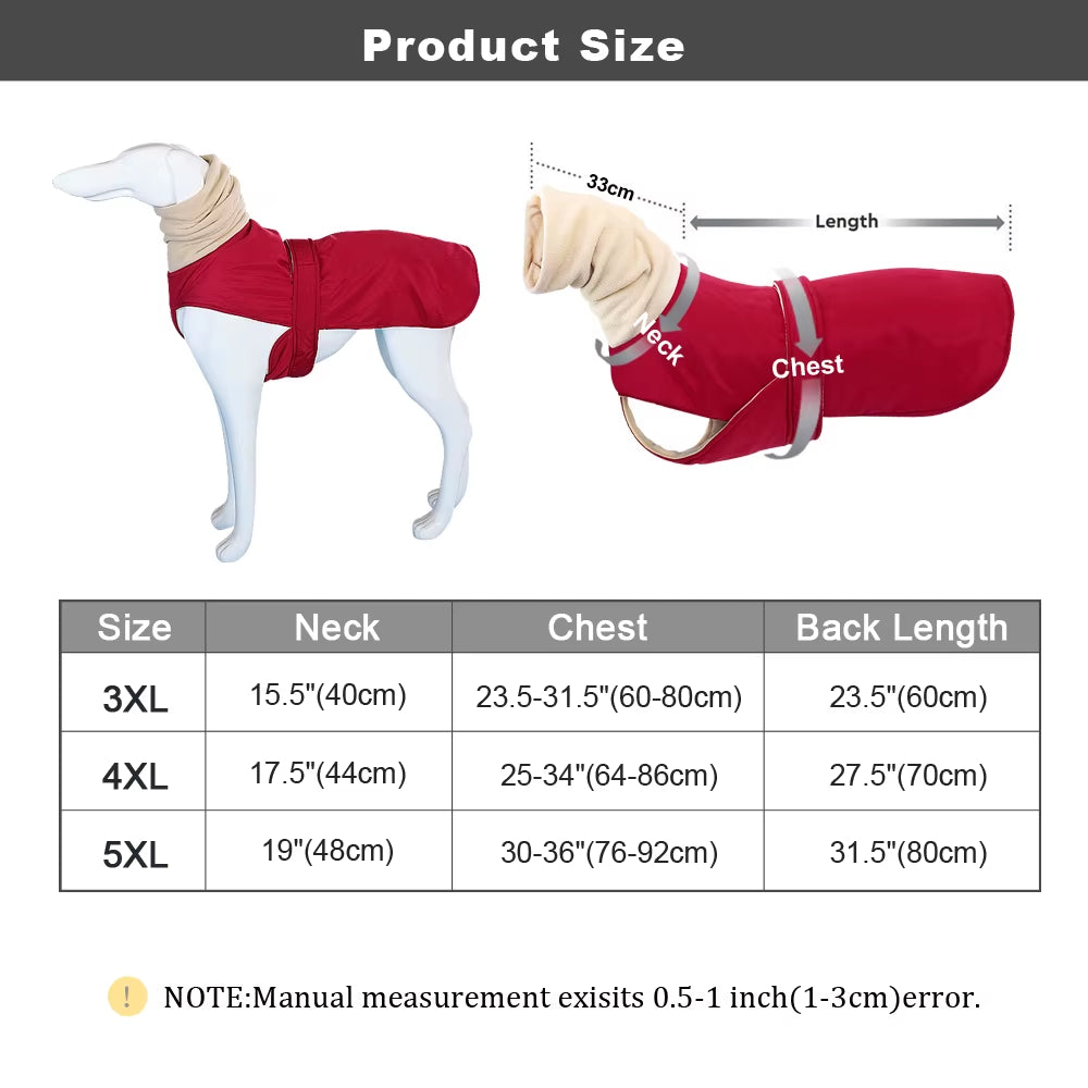 Super Warm Dog Jacket – Waterproof Coat for Medium & Large Breeds,