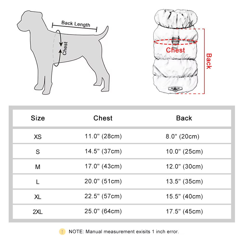 Soft Winter Pet Jacket – Padded Coat for Small & Medium Dogs & Cats