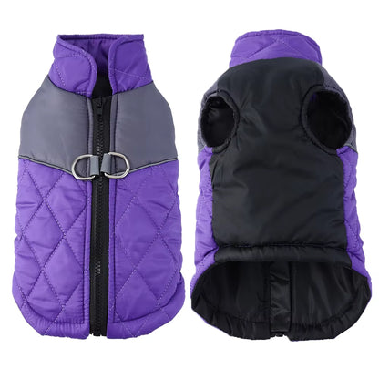 Winter Waterproof Dog Coat – Reflective Jacket for Large Dogs.