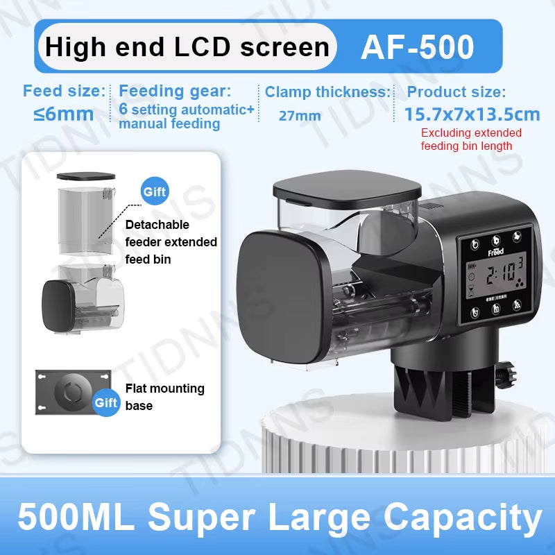 Jebao Adjustable Smart Automatic Feed Feeder with LCD Indicates Timer Automatic Fish Tank Auto Feeder Aquarium Accessories