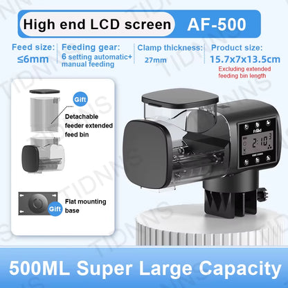 Jebao Adjustable Smart Automatic Feed Feeder with LCD Indicates Timer Automatic Fish Tank Auto Feeder Aquarium Accessories