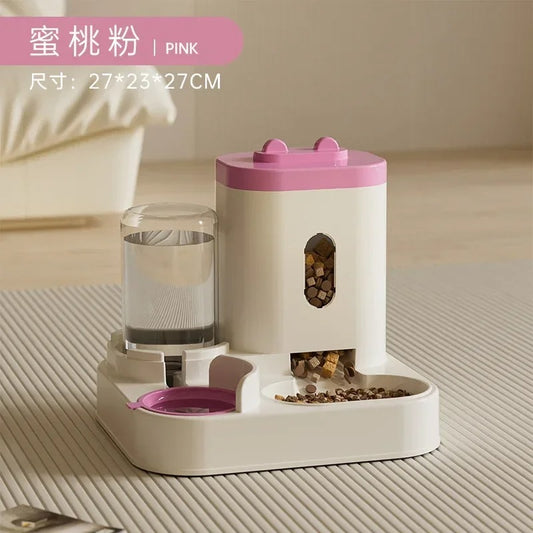 Auto Pet Bowl with Food & Water Dispenser