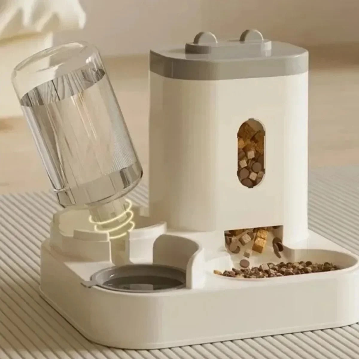 Auto Pet Bowl with Food & Water Dispenser