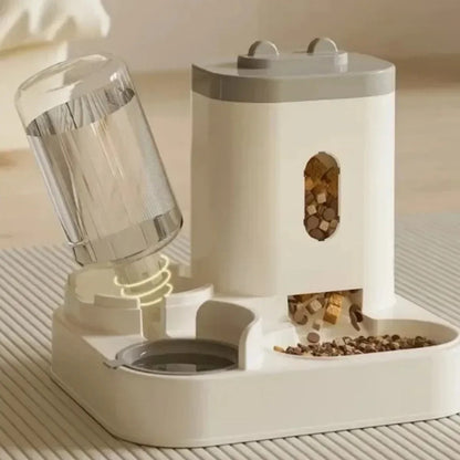 Auto Pet Bowl with Food & Water Dispenser