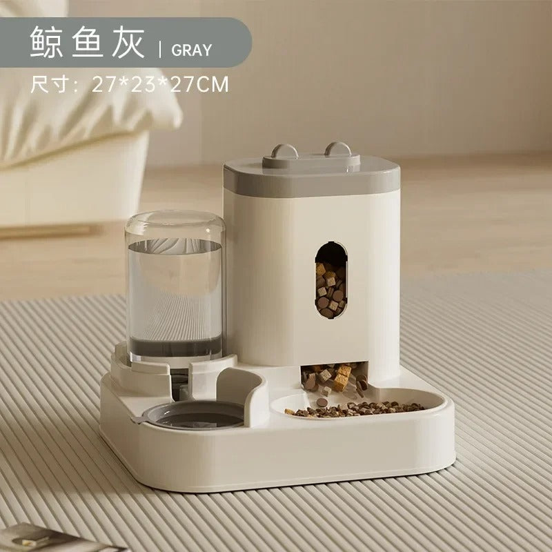 Auto Pet Bowl with Food & Water Dispenser