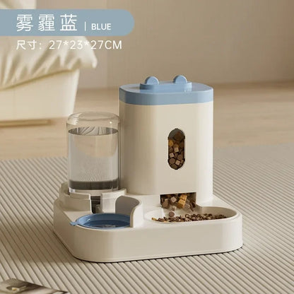 Auto Pet Bowl with Food & Water Dispenser